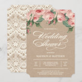 国のバラ|のブライダルシャワーの招待状 招待状 (正面/裏面)