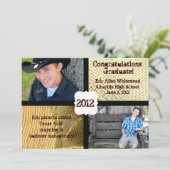 国のバーラップの写真の卒業の発表 案内状 (スタンド正面)