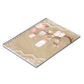 国のバーラップ及びレースのメーソンジャーの木 ノートブック (左側)