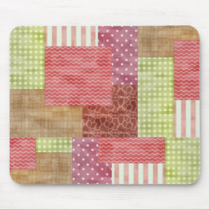 国のパッチワークのシックなパターンQuiltblocks マウスパッド