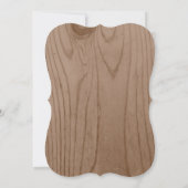 国のヒマワリの納屋の木製のブライダルシャワーの招待 招待状 (裏面)