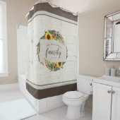 国のヒマワリ材素朴のファミリ名 シャワーカーテン (インサイチュ)