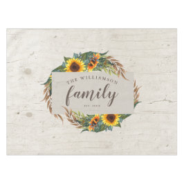 国のヒマワリ材素朴のファミリ名 テーブルクロス