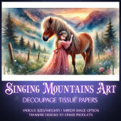 国のファンタジー馬と少女のデコページ 薄葉紙