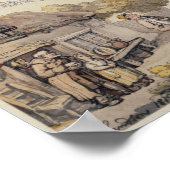 国のフォーク離れを描いた漫画 ポスター (角)