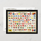 国のフラグ – ヴィンテージグラフ ポストカード (正面/裏面)