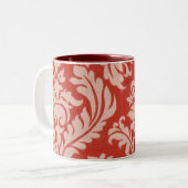 国のフランスので赤くシックなマグ ツートーンマグカップ (正面左)