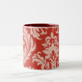 国のフランスので赤くシックなマグ ツートーンマグカップ (中央)