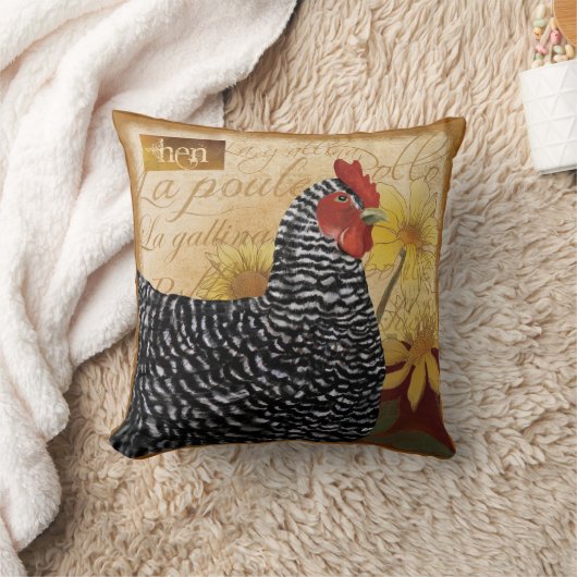 国のフランスのな鶏、LaのPouletの枕 クッション (ブランケット)