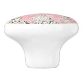 国のフランスのピンクと黒のトイレパターン セラミックノブ (側面)