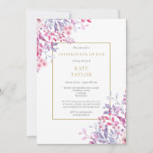 国のフローラ写真葬儀お祝いの生活 招待状 (正面)