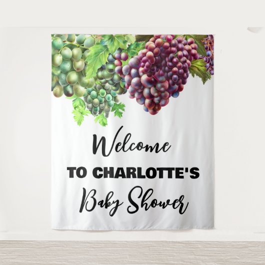 国のブドウ、ぶどう園のブドウ、ワイナリー、ぶどう畑、結婚式 タペストリー (正面)