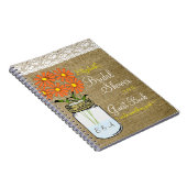 国のブライダルシャワーの来客名簿 ノートブック (右側)