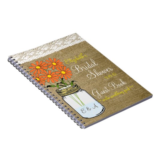 国のブライダルシャワーの来客名簿 ノートブック (右側)