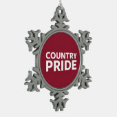 国のプライド スノーフレークピューターオーナメント (左)