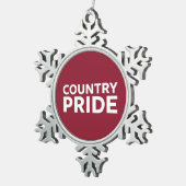 国のプライド スノーフレークピューターオーナメント (右)