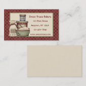 国のベーキング、あずき色の点の名刺 名刺 (正面/裏面)