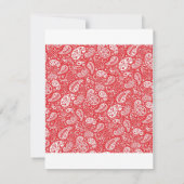 国のペイズリーの新生児の女の子の誕生の発表 案内状 (裏面)