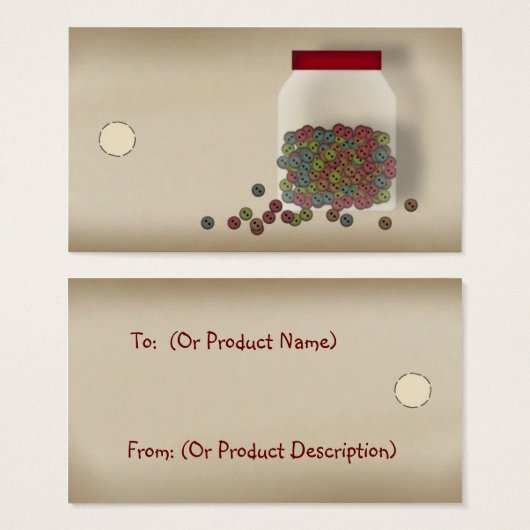 国のボタンのつるラベル (正面&裏面)