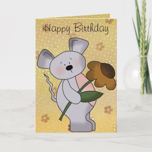国のマウスBithday カード (正面)