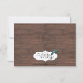 国のムギの草の結婚式のリハーサル 招待状 (裏面)