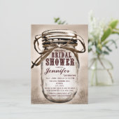 国のメーソンジャーのブライダルシャワー招待状 招待状 (スタンド正面)