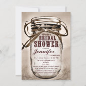 国のメーソンジャーのブライダルシャワー招待状 招待状 (正面)