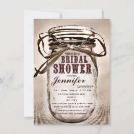 国のメーソンジャーのブライダルシャワー招待状 招待状