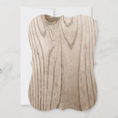 国のメーソンジャーの素朴な木製の結婚式招待状 招待状 (裏面)