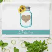 "国のメーソンジャーの結婚式タオル キッチンタオル (折り畳み)