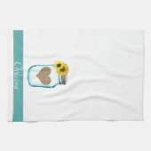 "国のメーソンジャーの結婚式タオル キッチンタオル (横)