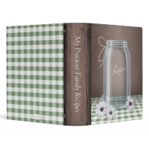 国のメーソンジャーの緑のギンガムのレシピのつなぎ