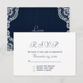 国のレース及びデニムの応答カード 出欠カード (正面/裏面)