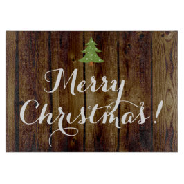 国のヴィンテージの木製のメリークリスマス カッティングボード