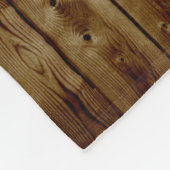 国のヴィンテージの木製のメリークリスマス フリースブランケット (角)