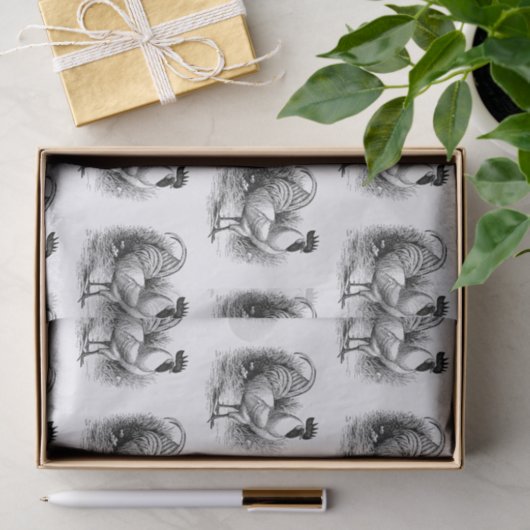 国のヴィンテージタイル張りのロングパーティー組織 薄葉紙 (ギフト)