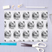 国のヴィンテージタイル張りのロングパーティー組織 薄葉紙 (クラフト)