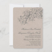 国のヴィンテージ素朴が盛んな結婚式の誘い 招待状 (正面)
