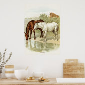 国のヴィンテージ馬ホームオフィス ポスター (キッチン)