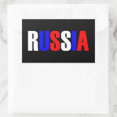 国の三色旗のロシア語の単語 長方形シール (バッグ)