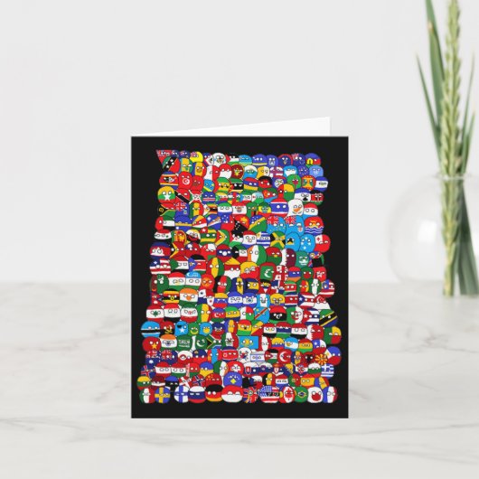 国の世界の国旗 カード (正面)