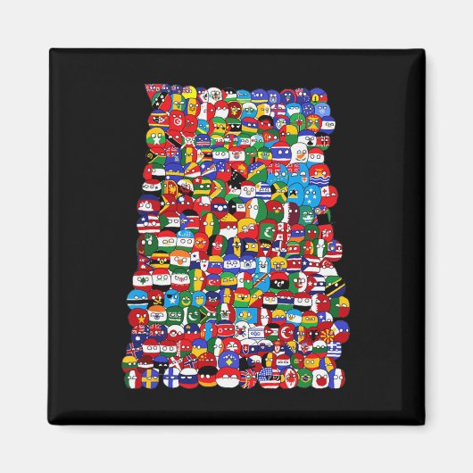 国の世界の国旗 マグネット (正面)