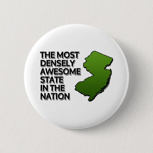 国の中で最も素晴らし人口密度の高い州 缶バッジ (正面)