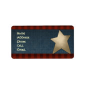 国の住所 シール (正面)