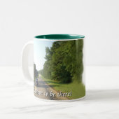 国の側面の乗車 ツートーンマグカップ (正面左)