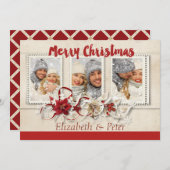 国の写真エレガントクリスマスカード シーズンカード (正面/裏面)