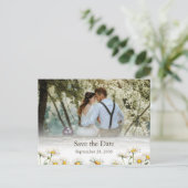 国の写真カジュアルデイジー日付の保存 案内ポストカード (スタンド正面)