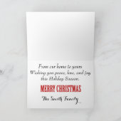 国の写真素朴クリスマスカード シーズンカード (内部)