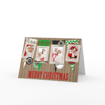 国の写真素朴クリスマスカード