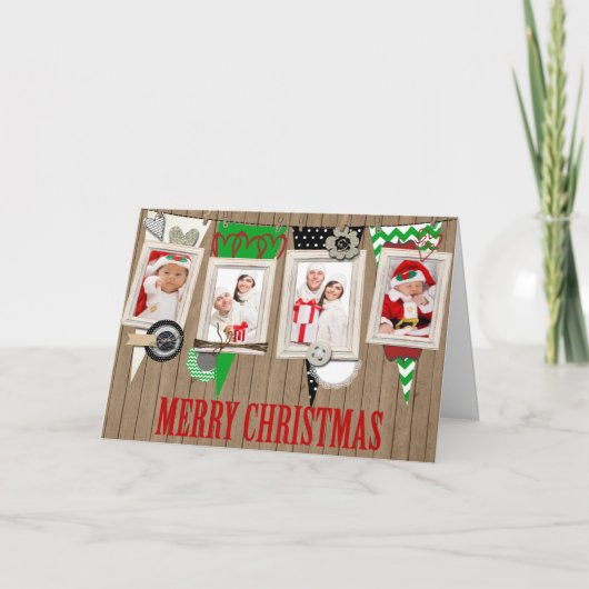 国の写真素朴クリスマスカード シーズンカード (正面)